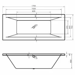 Nuie Asselby Square Double Ended Straight Bath 1700x700 -TAPS UK Sales nuie asselby square double ended straight bath 1700x700 p4431 146929 image