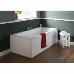 Nuie Asselby Square Double Ended Straight Bath 1700x750 & Front Panel -TAPS UK Sales nuie asselby square double ended straight bath 1700x750 front panel p58368 258446 image
