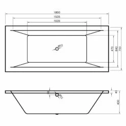 Nuie Asselby Square Double Ended Straight Bath 1800x800 -TAPS UK Sales nuie asselby square double ended straight bath 1800x800 p4229 146935 image