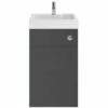 Nuie Athena 2 In 1 Gloss Grey 500mm Toilet & Basin Vanity Unit PRC945CB -TAPS UK Sales nuie athena 2 in 1 gloss grey 500mm toilet basin vanity unit prc945cb p33363 162793 image