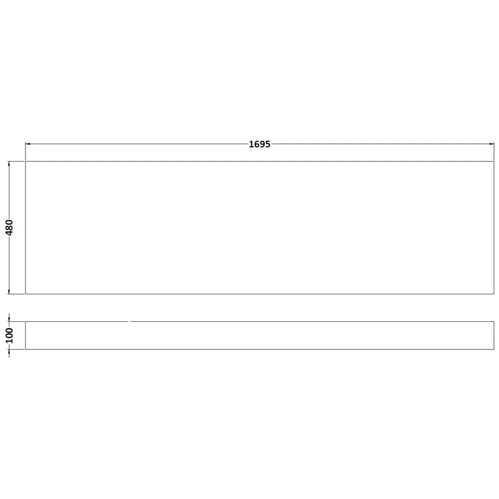 Nuie Athena Anthracite Woodgrain 1800mm Bath Front Panel - MPD507 4 Nuie Athena Anthracite Woodgrain 1800mm Bath Front Panel - MPD507 - Image 2