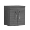 Nuie Athena Anthracite Woodgrain 500mm Wall Hung 2 Door Vanity Unit & Worktop 1 Nuie Athena Anthracite Woodgrain 500mm Wall Hung 2 Door Vanity Unit & Worktop -TAPS UK Sales nuie athena anthracite woodgrain 500mm wall hung 2 door vanity unit worktop p33425 295481 image