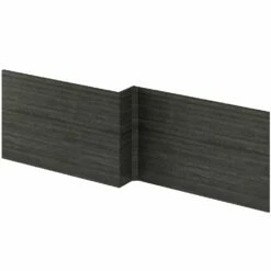 Nuie Athena Charcoal Black 1700mm Square Shower Bath Front Panel - MPD635