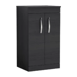 Nuie Athena Charcoal Black Floor Standing 500mm Cabinet & Worktop