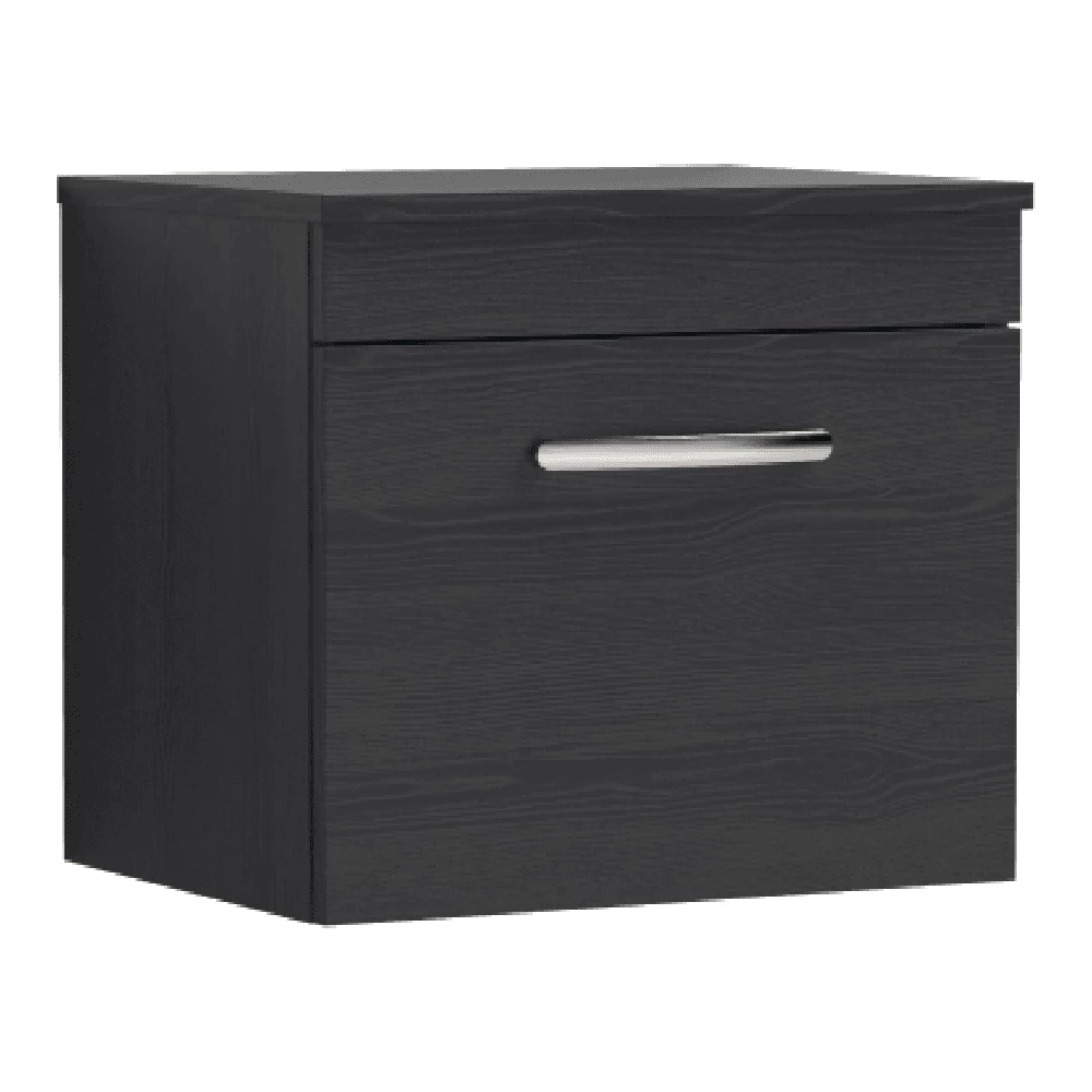 Nuie Athena Charcoal Black Wall Hung 500mm Cabinet & Worktop 3 Nuie Athena Charcoal Black Wall Hung 500mm Cabinet & Worktop