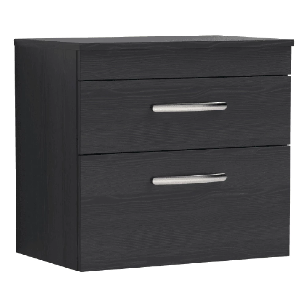 Nuie Athena Charcoal Black Wall Hung 600mm Cabinet & Worktop - ATH047W 3 Nuie Athena Charcoal Black Wall Hung 600mm Cabinet & Worktop - ATH047W