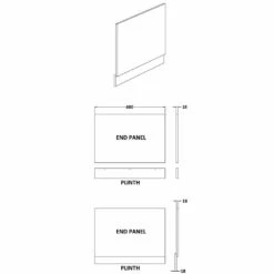 Nuie Athena Gloss Grey Mist 700mm Bath End Panel With Plinth - OFG470 -TAPS UK Sales nuie athena gloss grey mist 700mm bath end panel with plinth ofg470 p37142 182046 image