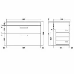 Nuie Athena Gloss White 800mm Wall Hung Vanity With Grey Worktop ATH069LBG 9 Nuie Athena Gloss White 800mm Wall Hung Vanity With Grey Worktop ATH069LBG -TAPS UK Sales nuie athena gloss white 800mm wall hung vanity with grey worktop ath069lbg p42745 211324 image