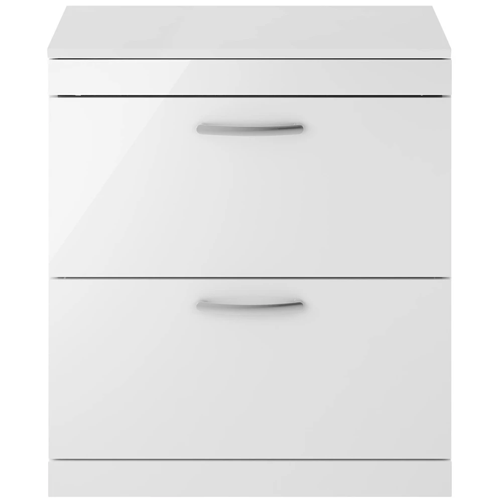 Nuie Athena Gloss White Floor Standing 800mm Cabinet & Worktop - ATH055W 3 Nuie Athena Gloss White Floor Standing 800mm Cabinet & Worktop - ATH055W