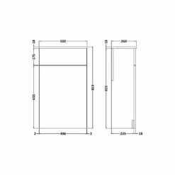 Nuie Athena Natural Oak 500mm Back To Wall WC Toilet Unit MOC642 -TAPS UK Sales nuie athena natural oak 500mm back to wall wc toilet unit moc642 p29555 145097 image