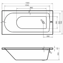 Nuie Barmby Round Single Ended Straight Bath 1500x700 7 Nuie Barmby Round Single Ended Straight Bath 1500x700 -TAPS UK Sales nuie barmby round single ended straight bath 1500x700 p4432 146944 image