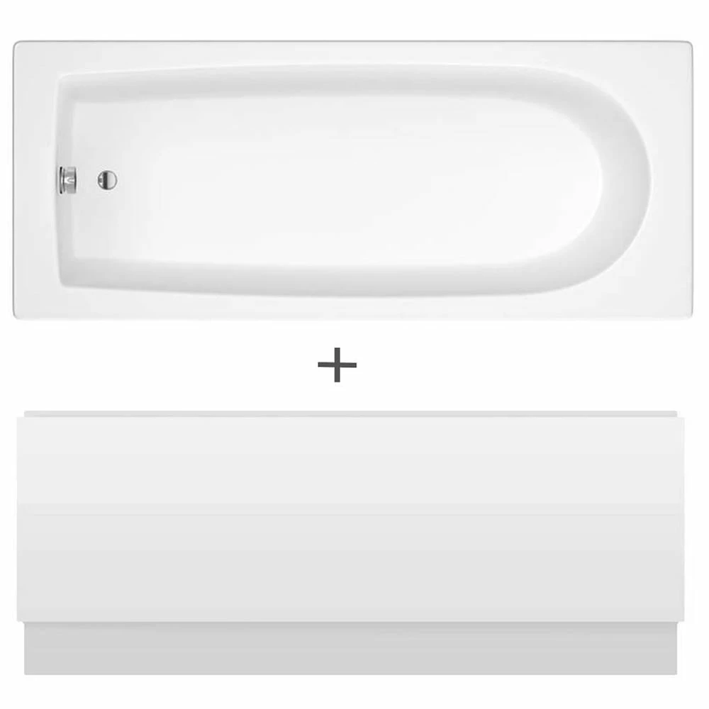 Nuie Barmby Round Single Ended Straight Bath 1700x750 & Front Panel 3 Nuie Barmby Round Single Ended Straight Bath 1700x750 & Front Panel