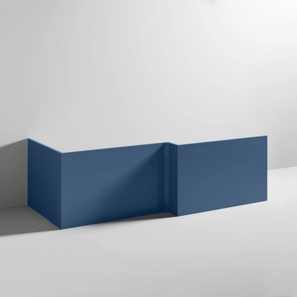 Nuie Blocks Satin Blue 1700mm Square Shower Bath Front Panel - MOF373 4 Nuie Blocks Satin Blue 1700mm Square Shower Bath Front Panel - MOF373 - Image 2