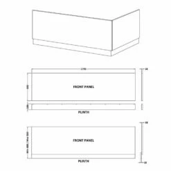 Nuie Blocks Satin Blue 1800mm Bath Front Panel - MOF378 -TAPS UK Sales nuie blocks satin blue 1800mm bath front panel mof378 p50594 234262 image