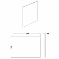 Nuie Blocks Satin Blue 700mm Square Shower Bath End Panel - MOF379 -TAPS UK Sales nuie blocks satin blue 700mm square shower bath end panel mof379 p50595 234327 image