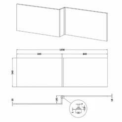 Nuie Blocks Satin Grey 1700mm Square Shower Bath Front Panel - MOF273 -TAPS UK Sales nuie blocks satin grey 1700mm square shower bath front panel mof273 p50585 234179 image