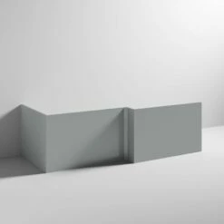 Nuie Blocks Satin Grey 700mm Square Shower Bath End Panel - MOF279 -TAPS UK Sales nuie blocks satin grey 700mm square shower bath end panel mof279 p50588 232890 image