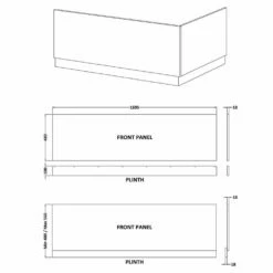 Nuie Blocks Satin White 1700mm Bath Front Panel - MOF177 -TAPS UK Sales nuie blocks satin white 1700mm bath front panel mof177 p50549 234229 image