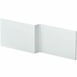 Nuie Blocks Satin White 1700mm Square Shower Bath Front Panel - MOF173