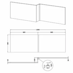 Nuie Blocks Satin White 1700mm Square Shower Bath Front Panel - MOF173 -TAPS UK Sales nuie blocks satin white 1700mm square shower bath front panel mof173 p50579 232885 image