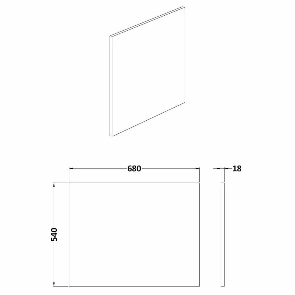 Nuie Blocks Satin White 700mm Square Shower Bath End Panel - MOF179 5 Nuie Blocks Satin White 700mm Square Shower Bath End Panel - MOF179 - Image 3