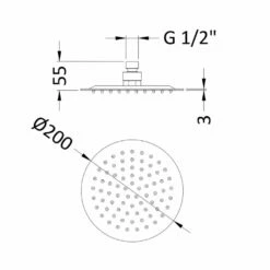 Nuie Brushed Brass Round Fixed Shower Head 200mm - A8082 5 Nuie Brushed Brass Round Fixed Shower Head 200mm - A8082 -TAPS UK Sales nuie brushed brass round fixed shower head 200mm a8082 p51128 234440 image