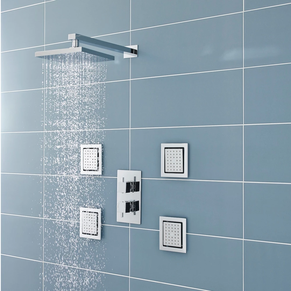 Nuie Chrome Square Fixed Shower Head 200mm - HEAD50 4 Nuie Chrome Square Fixed Shower Head 200mm - HEAD50 - Image 2