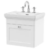 Nuie Classique Satin White 500 Wall Hung 3-Drawer Vanity Unit & 3TH Basin -TAPS UK Sales nuie classique satin white 500 wall hung 3 drawer vanity unit 3th basin p73856 305543 image