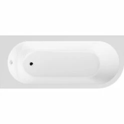 Nuie Crescent White Left Hand Single Back To Wall Corner Bath 1700x725