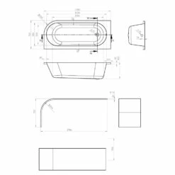 Nuie Crescent White Left Hand Single Back To Wall Corner Bath 1700x725 -TAPS UK Sales nuie crescent white left hand single back to wall corner bath 1700x725 p30220 147045 image