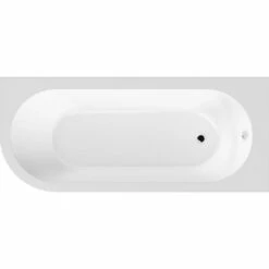 Nuie Crescent White Right Hand Single Back To Wall Corner Bath 1700x725
