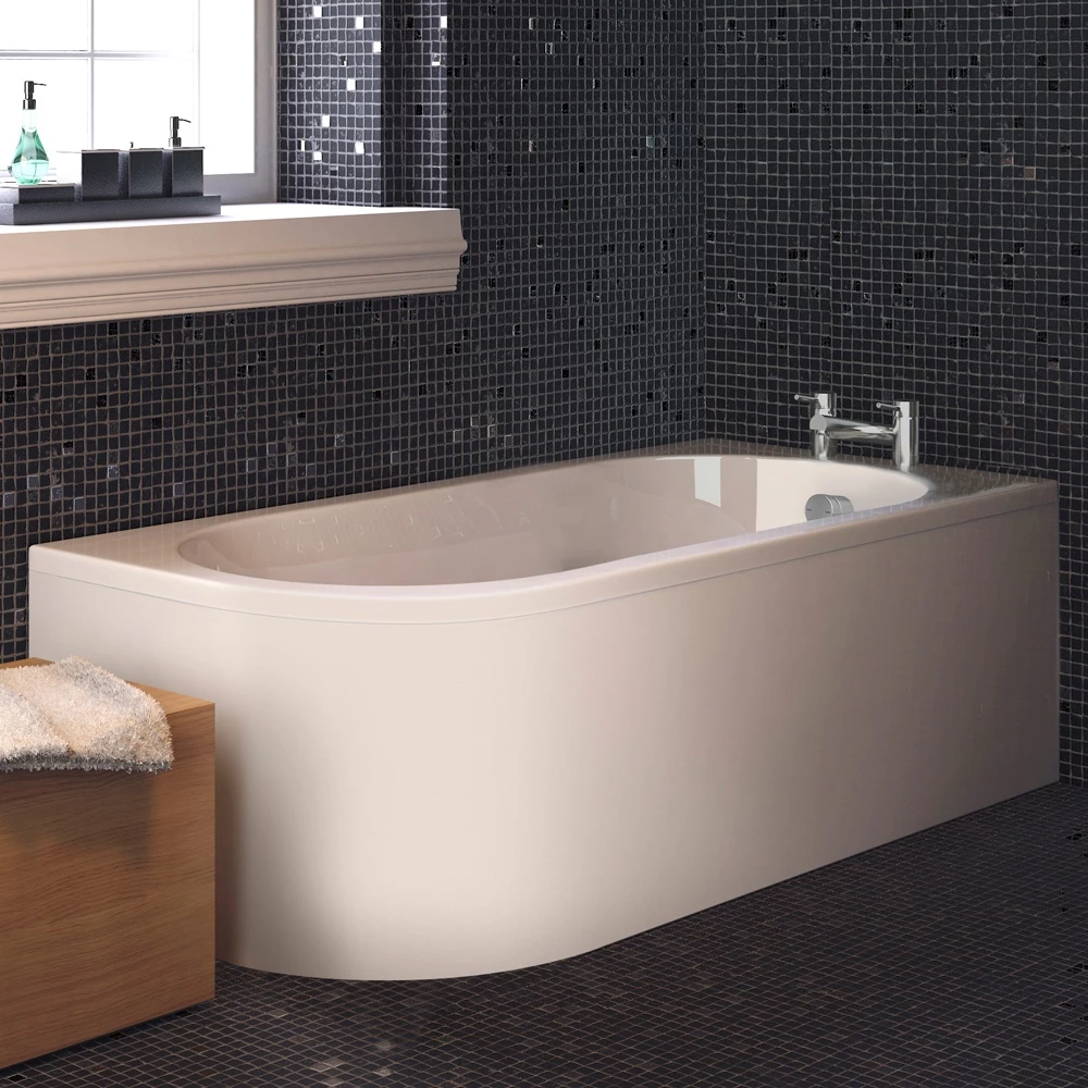 Nuie Crescent White Right Hand Single Back To Wall Corner Bath 1700x725 4 Nuie Crescent White Right Hand Single Back To Wall Corner Bath 1700x725 - Image 2