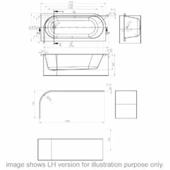 Nuie Crescent White Right Hand Single Back To Wall Corner Bath 1700x725 7 Nuie Crescent White Right Hand Single Back To Wall Corner Bath 1700x725 -TAPS UK Sales nuie crescent white right hand single back to wall corner bath 1700x725 p74329 306045 image