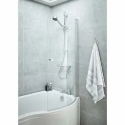 Nuie Curved B-Bath Screen With Rail - NBBSR1
