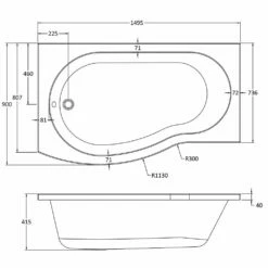 Nuie Curved B Shaped Single Ended Bath LH 1500x900x740 7 Nuie Curved B Shaped Single Ended Bath LH 1500x900x740 -TAPS UK Sales nuie curved b shaped single ended bath lh 1500x900x740 p34044 176083 image