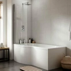 Nuie Curved B Shaped Single Ended Bath LH 1700x900x740 -TAPS UK Sales nuie curved b shaped single ended bath lh 1700x900x740 p34046 176091 image