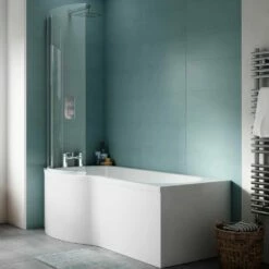 Nuie Curved P Shaped Single Ended Bath LH 1500x850x700 -TAPS UK Sales nuie curved p shaped single ended bath lh 1500x850x700 p34052 166168 image