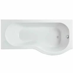 Nuie Curved P Shaped Single Ended Bath RH 1600x850x700