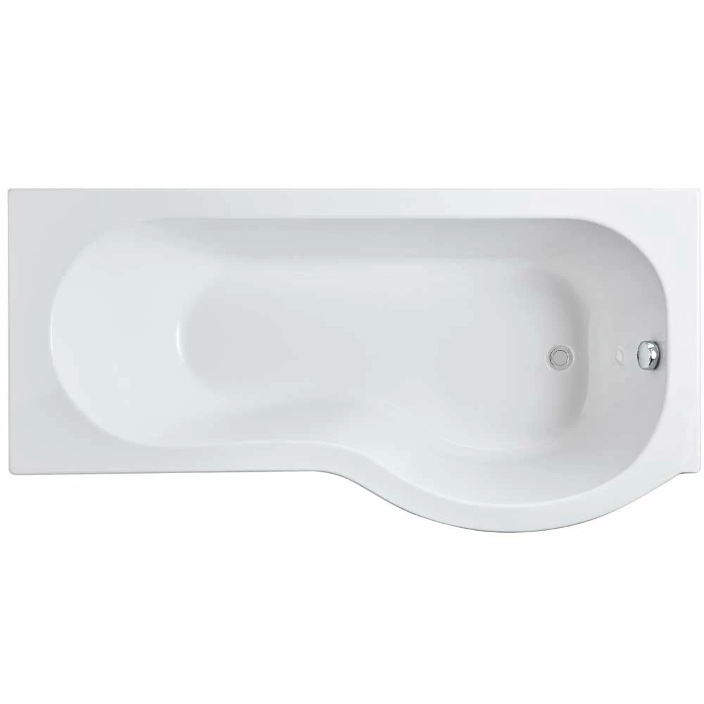 Nuie Curved P Shaped Single Ended Bath RH 1600x850x700 3 Nuie Curved P Shaped Single Ended Bath RH 1600x850x700