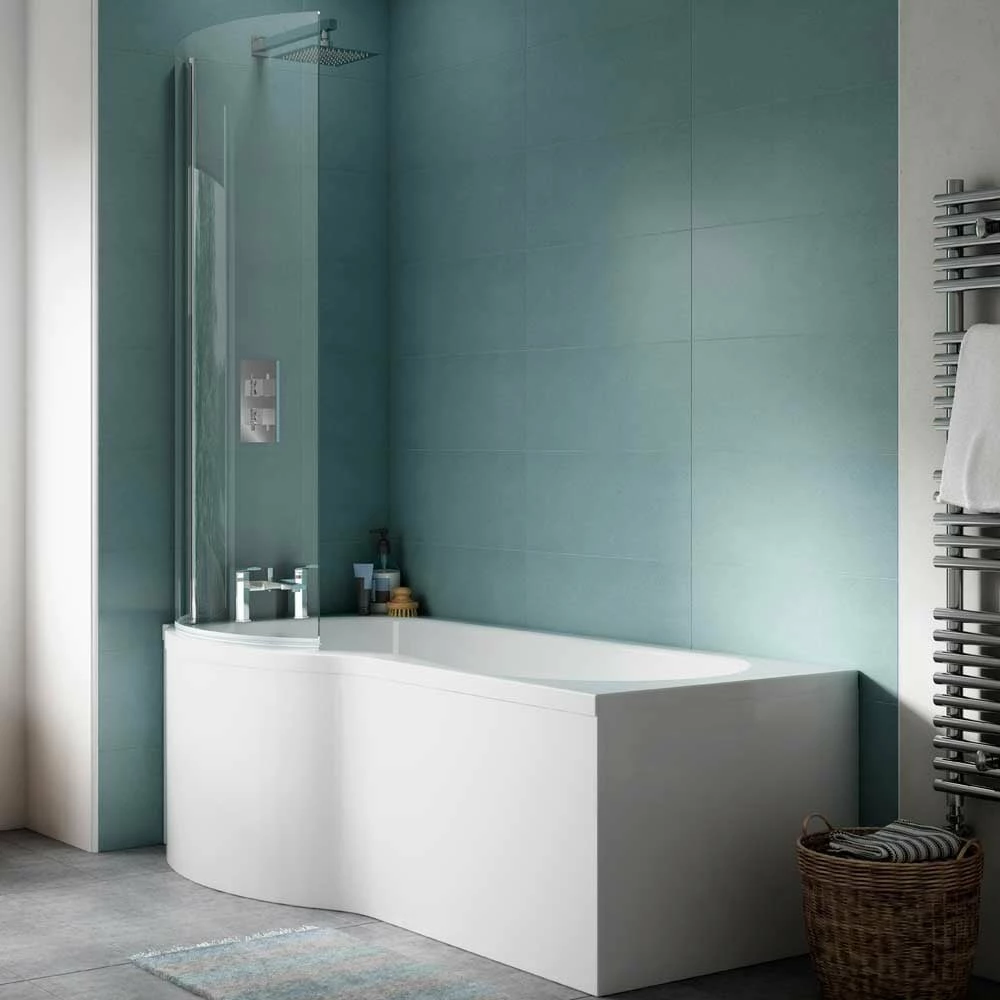 Nuie Curved P Shaped Single Ended Bath RH 1600x850x700 4 Nuie Curved P Shaped Single Ended Bath RH 1600x850x700 - Image 2