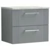 Nuie Deco Satin Grey 600mm Wall Hung 2-Drawer Vanity Unit & Laminate Top 1 Nuie Deco Satin Grey 600mm Wall Hung 2-Drawer Vanity Unit & Laminate Top -TAPS UK Sales nuie deco satin grey 600mm wall hung 2 drawer vanity unit laminate top p57925 265357 image