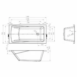 Nuie Linton Square Single Ended Straight Bath 1400x700 & Front Panel 11 Nuie Linton Square Single Ended Straight Bath 1400x700 & Front Panel -TAPS UK Sales nuie linton square single ended straight bath 1400x700 front panel p58317 258393 image