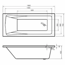 Nuie Linton Square Single Ended Straight Bath 1600x700 & Front Panel 11 Nuie Linton Square Single Ended Straight Bath 1600x700 & Front Panel -TAPS UK Sales nuie linton square single ended straight bath 1600x700 front panel p58319 258405 image