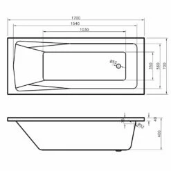 Nuie Linton Square Single Ended Straight Bath 1700x700 & Front Panel 11 Nuie Linton Square Single Ended Straight Bath 1700x700 & Front Panel -TAPS UK Sales nuie linton square single ended straight bath 1700x700 front panel p58320 258411 image