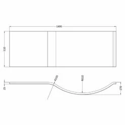 Nuie P Shaped Bath Front Panel 1500mm - WBP202 5 Nuie P Shaped Bath Front Panel 1500mm - WBP202 -TAPS UK Sales nuie p shaped bath front panel 1500mm wbp202 p35523 177643 image