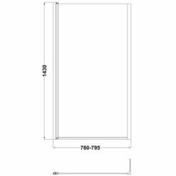 Nuie Pacific Matt Black Square Bath Screen With Fixed Return - NSBS7BP -TAPS UK Sales nuie pacific matt black square bath screen with fixed return nsbs7bp p40924 201564 image