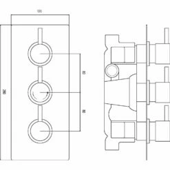 Nuie Quest Thermostatic Shower Mixer Valve, 300mm Head, Arm & Riser Kit -TAPS UK Sales nuie quest thermostatic shower mixer valve 300mm head arm riser kit p33641 164561 image