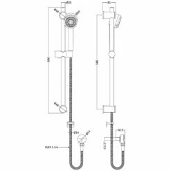 Nuie Quest Thermostatic Shower Mixer Valve, 300mm Head, Arm & Riser Kit -TAPS UK Sales nuie quest thermostatic shower mixer valve 300mm head arm riser kit p33641 201737 image