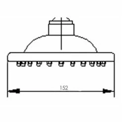 Nuie Round Fixed Shower Head - A304 -TAPS UK Sales nuie round fixed shower head a304 p29413 144655 image