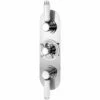 Nuie Selby Chrome Thermostatic Concealed Triple Handle Shower Valve - SELTR02 -TAPS UK Sales nuie selby chrome thermostatic concealed triple handle shower valve seltr02 p50652 234393 image
